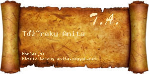 Töreky Anita névjegykártya